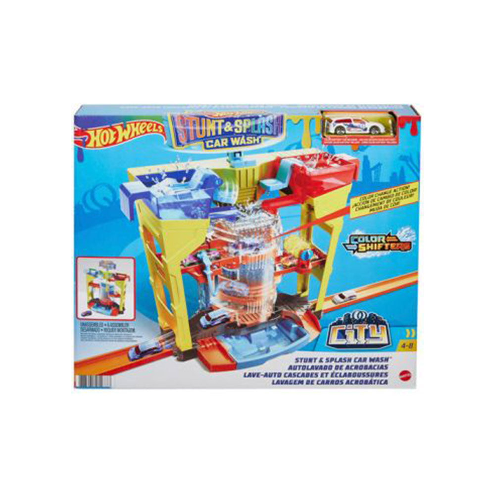 Hot Wheels City Stunt and Splash Car Wash Playset