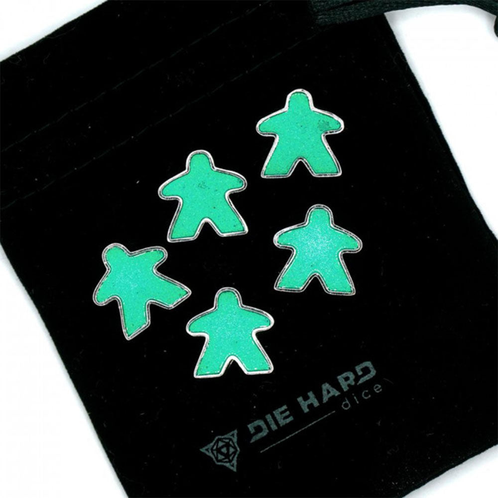 DHD Platinum Metal Meeples with Bag (Set of 5)