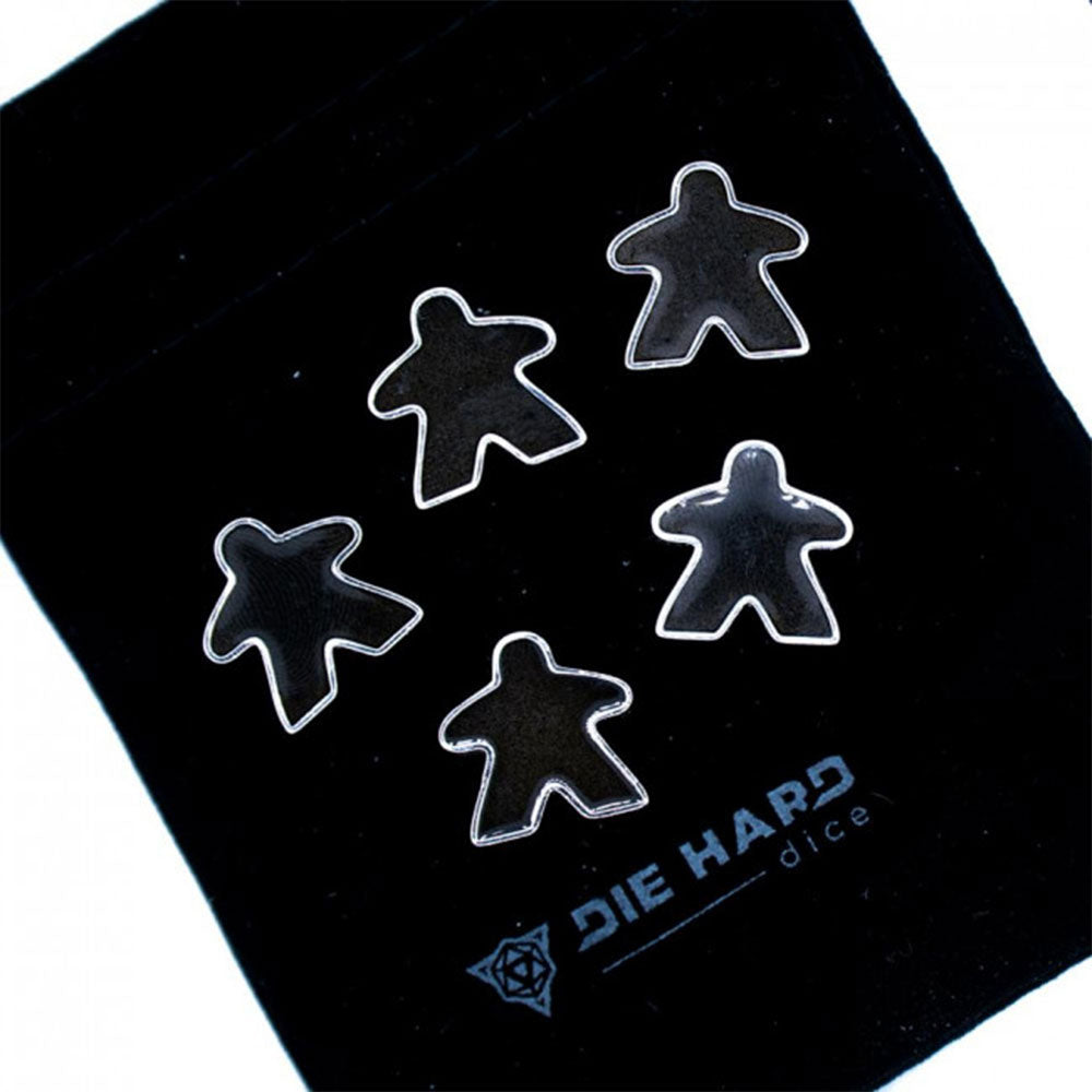 Meeples de metal de platino DHD con bolsa (juego de 5)