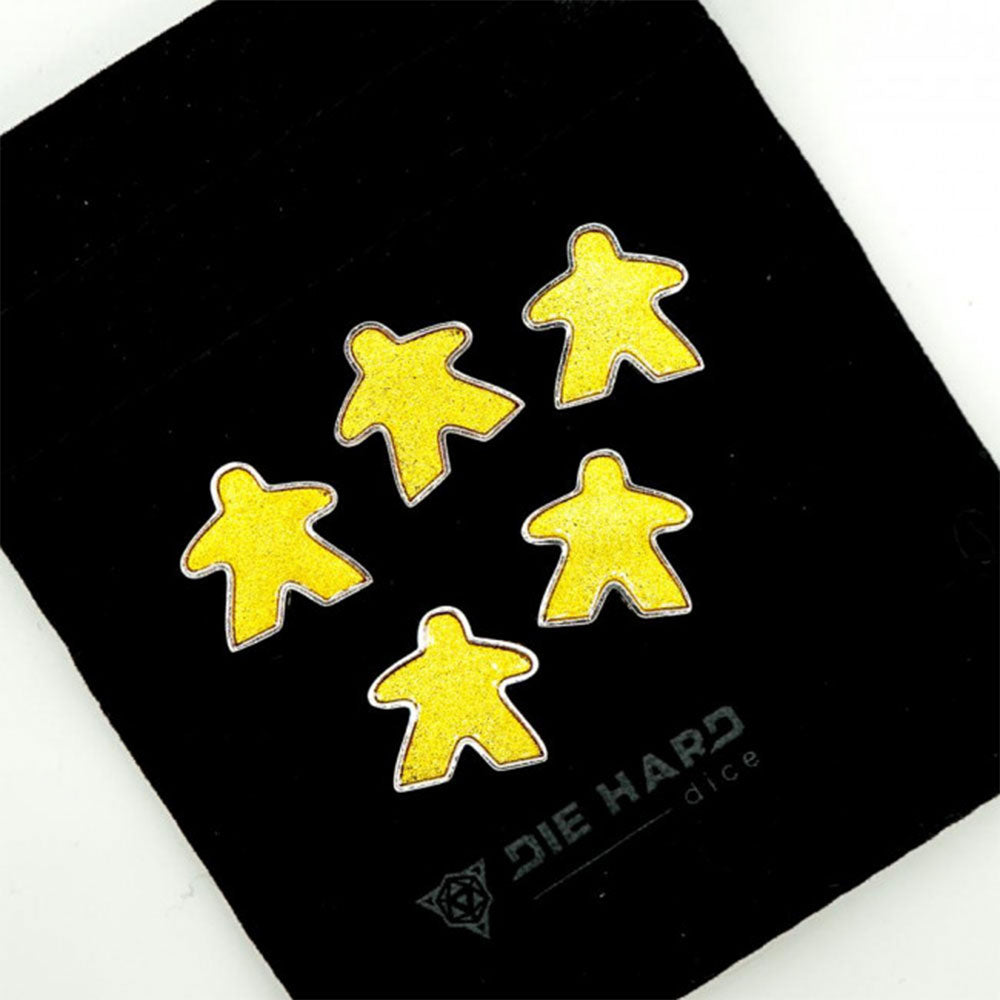 DHD Platinum Metal Meeples med veske (sett med 5)