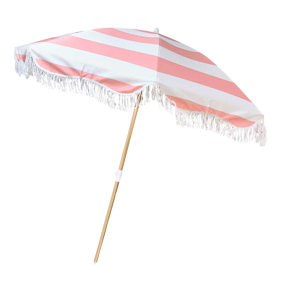 Canvas Beach Umbrella 2m retro streep (200x200cm)