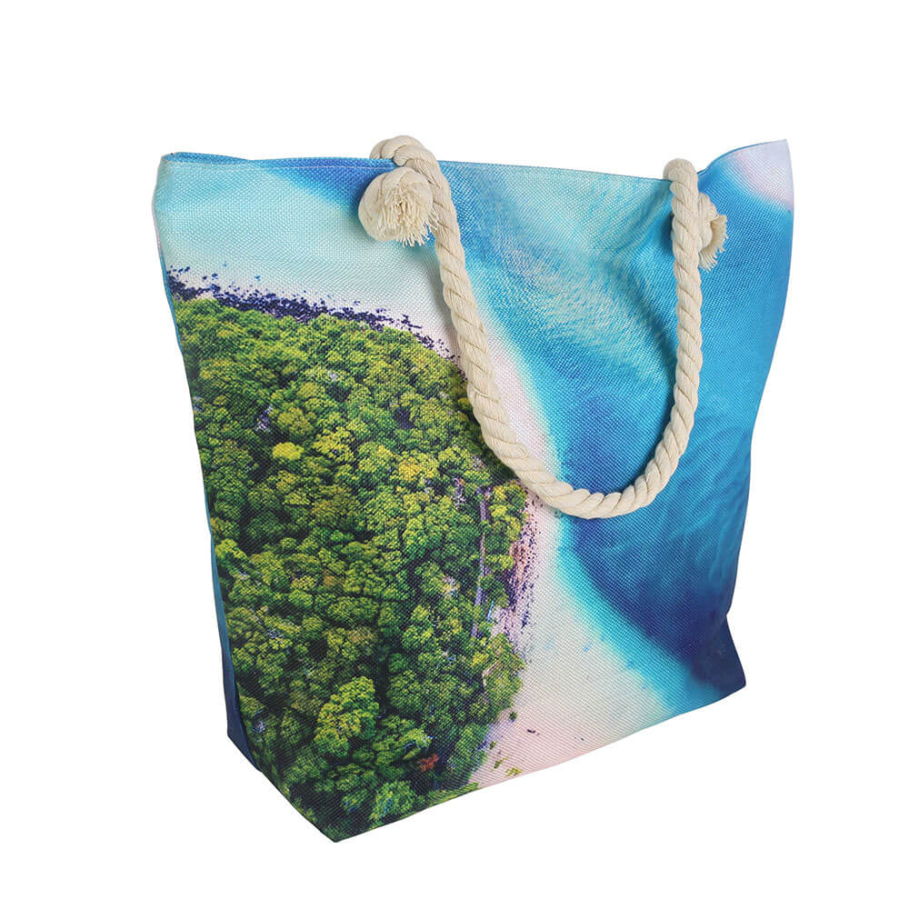 Bolsa de playa con cremallera interna (50x45x15cm)