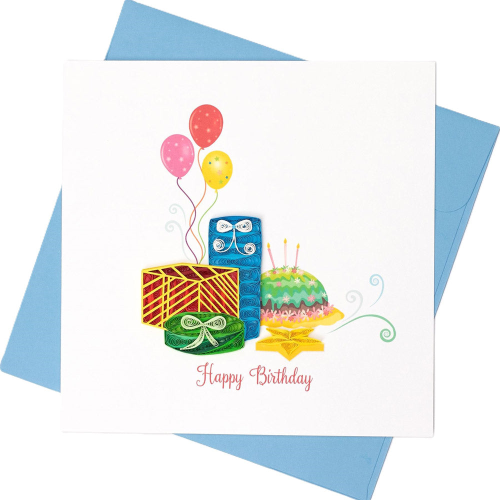 Happy Birthday Quilled Greeting Card