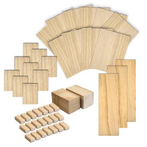 Hobby Paulownia Wood Assorted Pack 46pcs