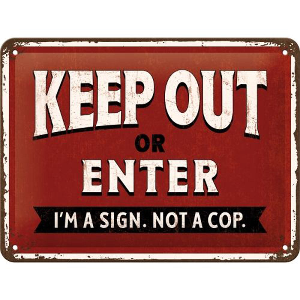 Nostalgic-Art Small Keep Out or Enter Sign (15x20cm)