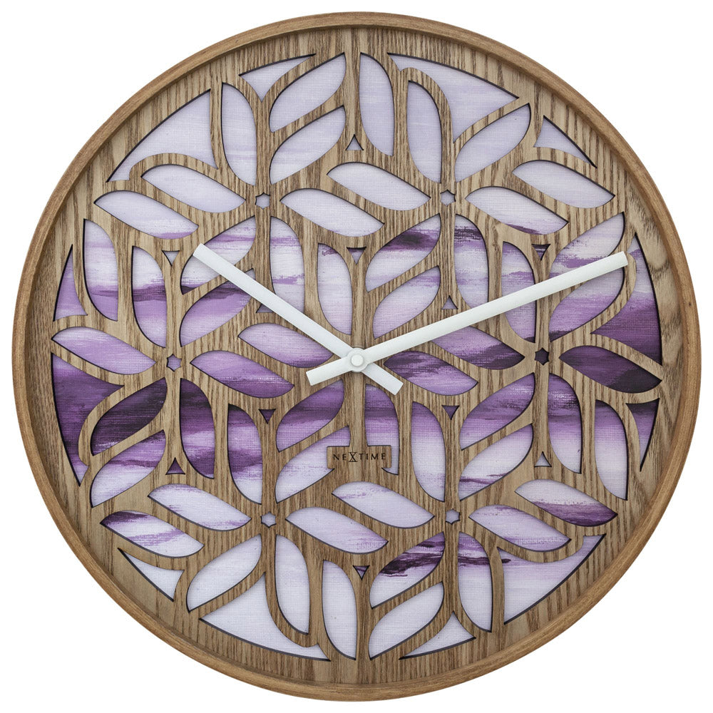 NeXtime Yogi Wall Clock 40cm (Purple)