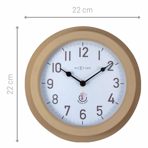 NeXtime Poppy Outdoor Wall Clock 22cm (Brown)