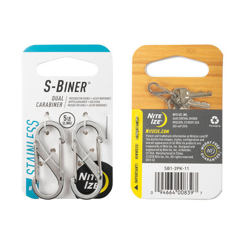 Nite Ize S-Biner Size 1 2pk