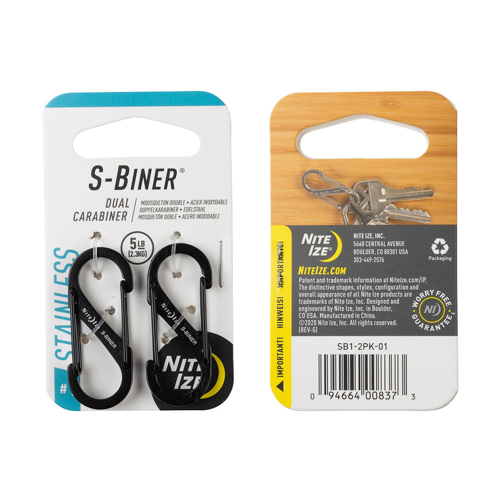 Nite Ize S-Biner Size 1 2pk