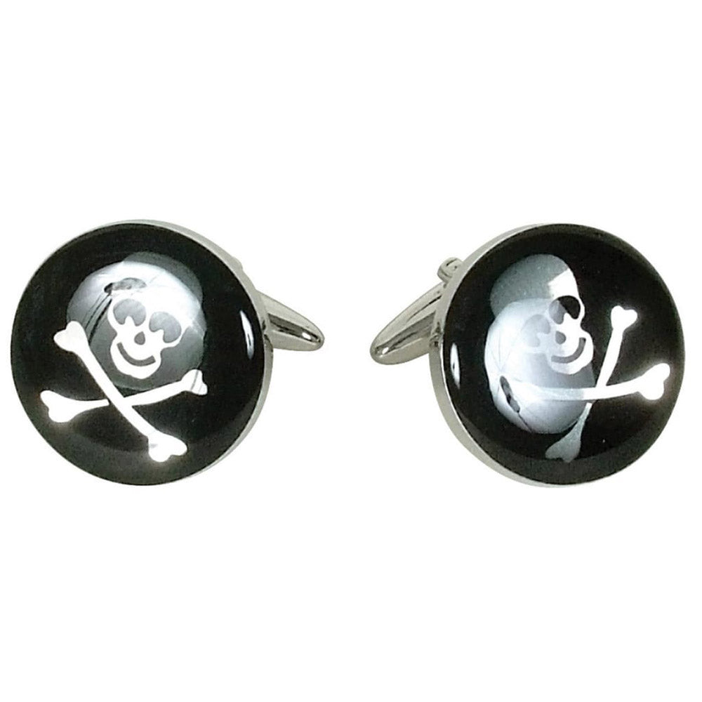 Skull and XBones Button Cufflinks