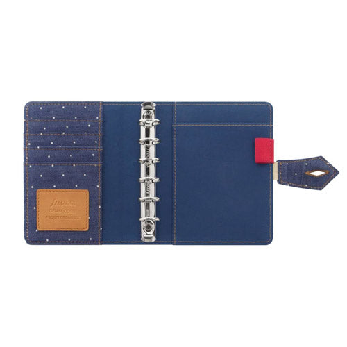 Filofax Denim Dots Pocket Organiser (Indigo)