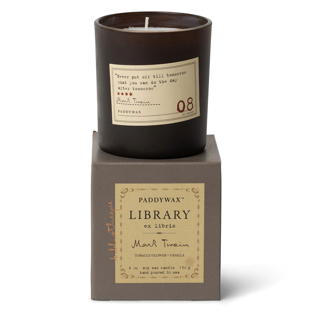 Candela in scatola della libreria Paddywax 6oz