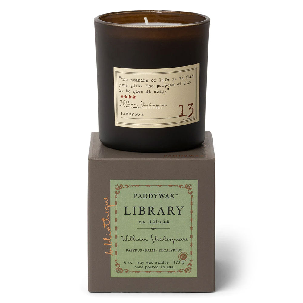 Candle de biblioteca Paddywax 6oz 6oz