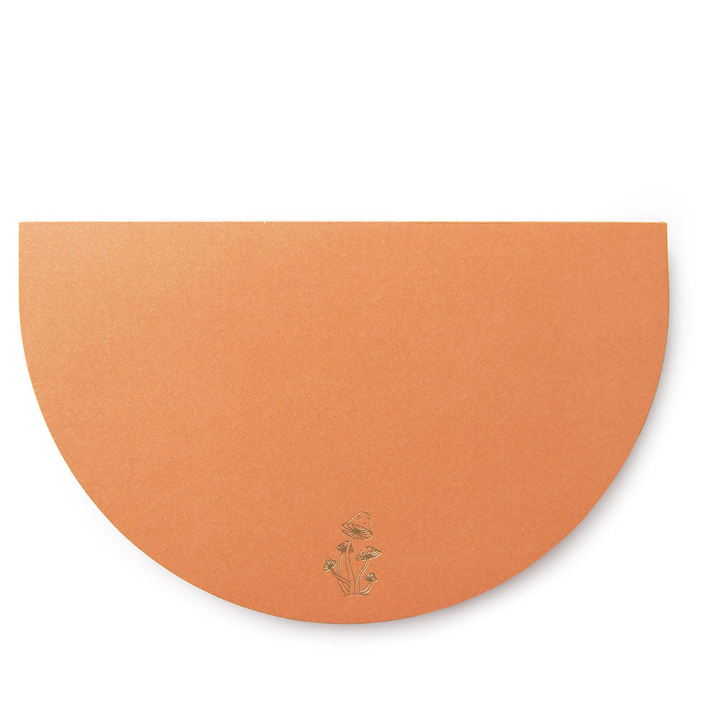 Half Moon Notepad com carimbo frustrado