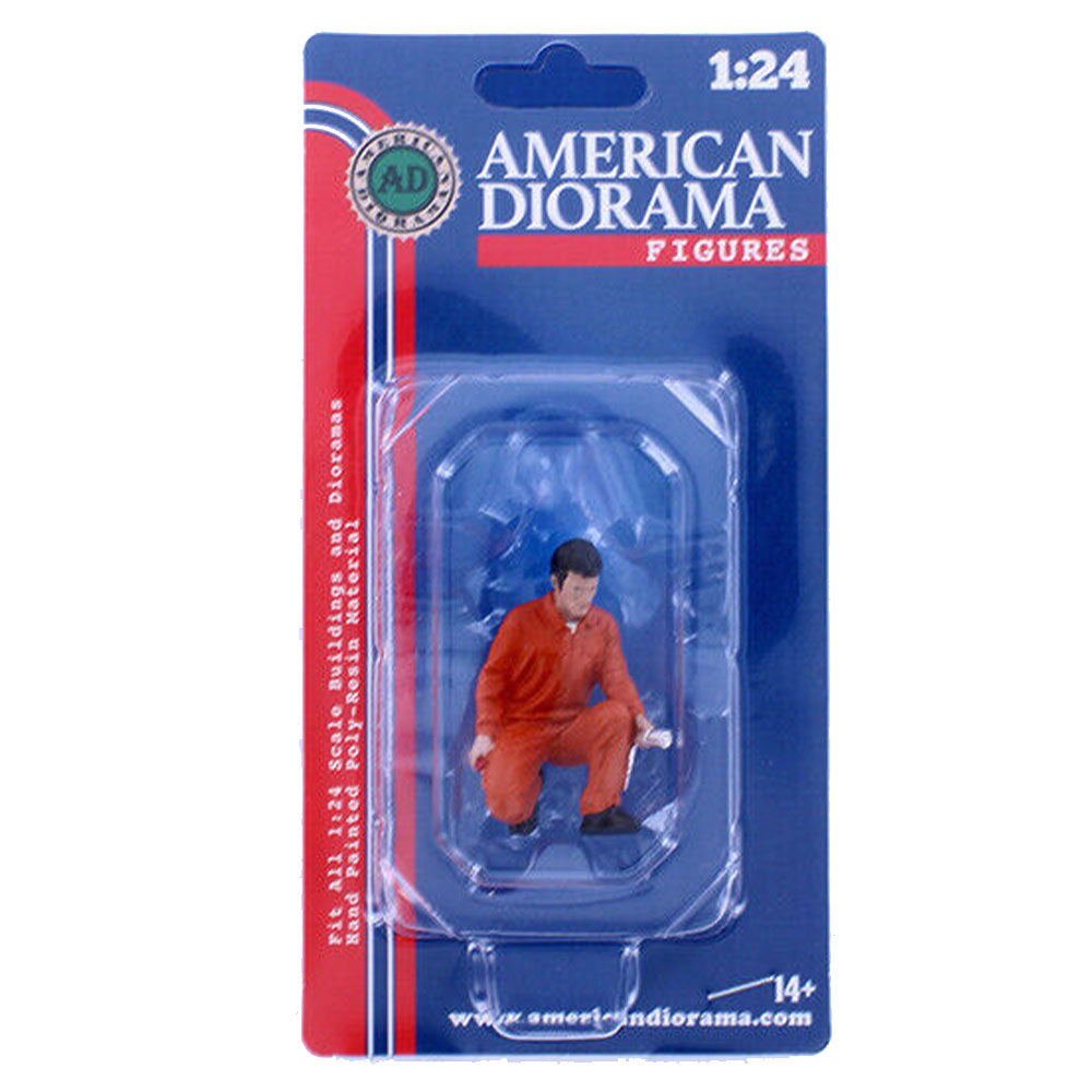 Mecánico en uniforme Figura de escala 1:24 (naranja)