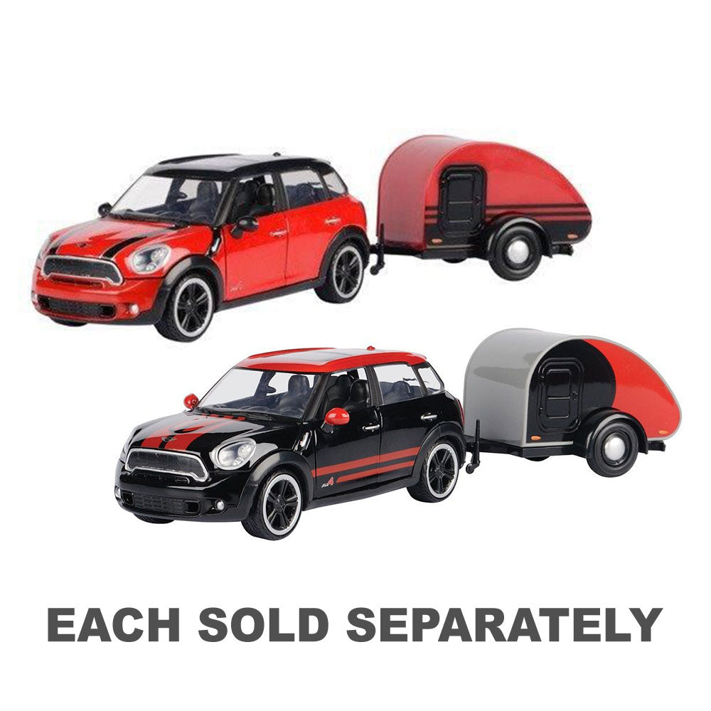 Mini Cooper S Countryman w/ Trailer 1/24 Scale Model