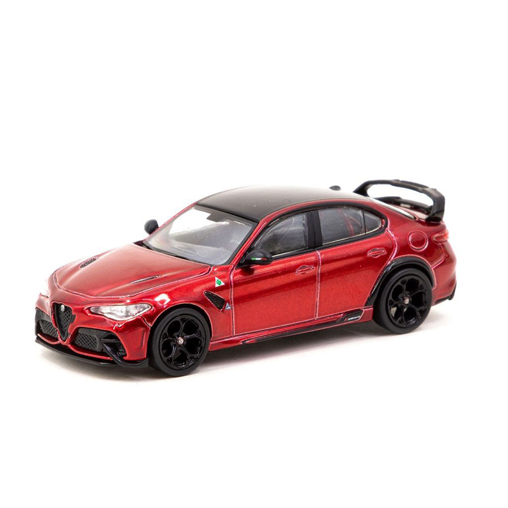 Modelo de escala Alfa Romeo Giulia 1/64 (rojo metálico)