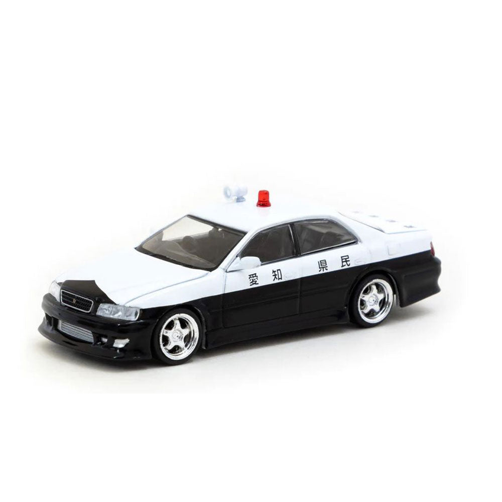 VERTEX Toyota Chaser JZX100 1/64 Scale Model (Black & White)