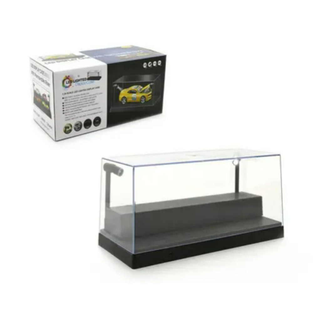 Black Base LED Lighted Display Case 1:24/1:43 Scale