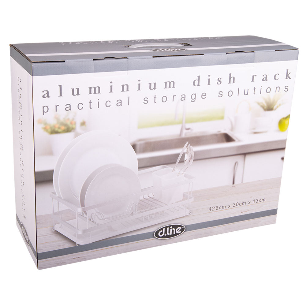 D. Line Aluminium Dish Rack met aftapbord