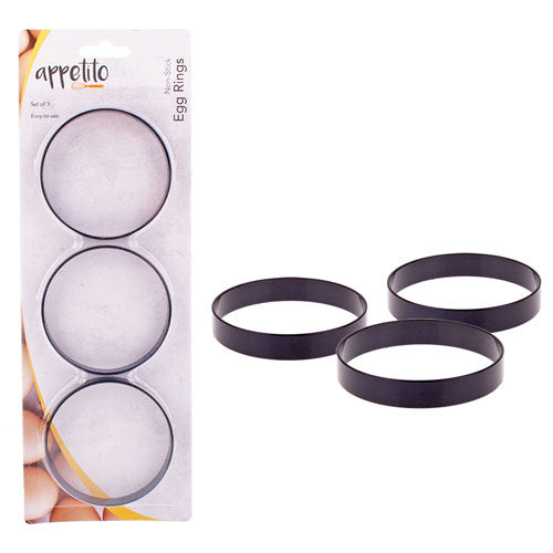 Appetito Non-Stick Egg Rings (Set of 3)