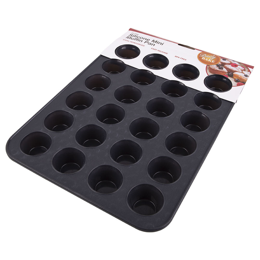 Bake quotidien en silicone 24-tasse mini poêle à muffins