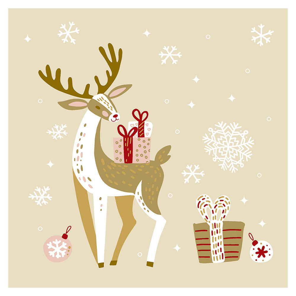 Papier + Design de Noël des cerfs pour les serviettes