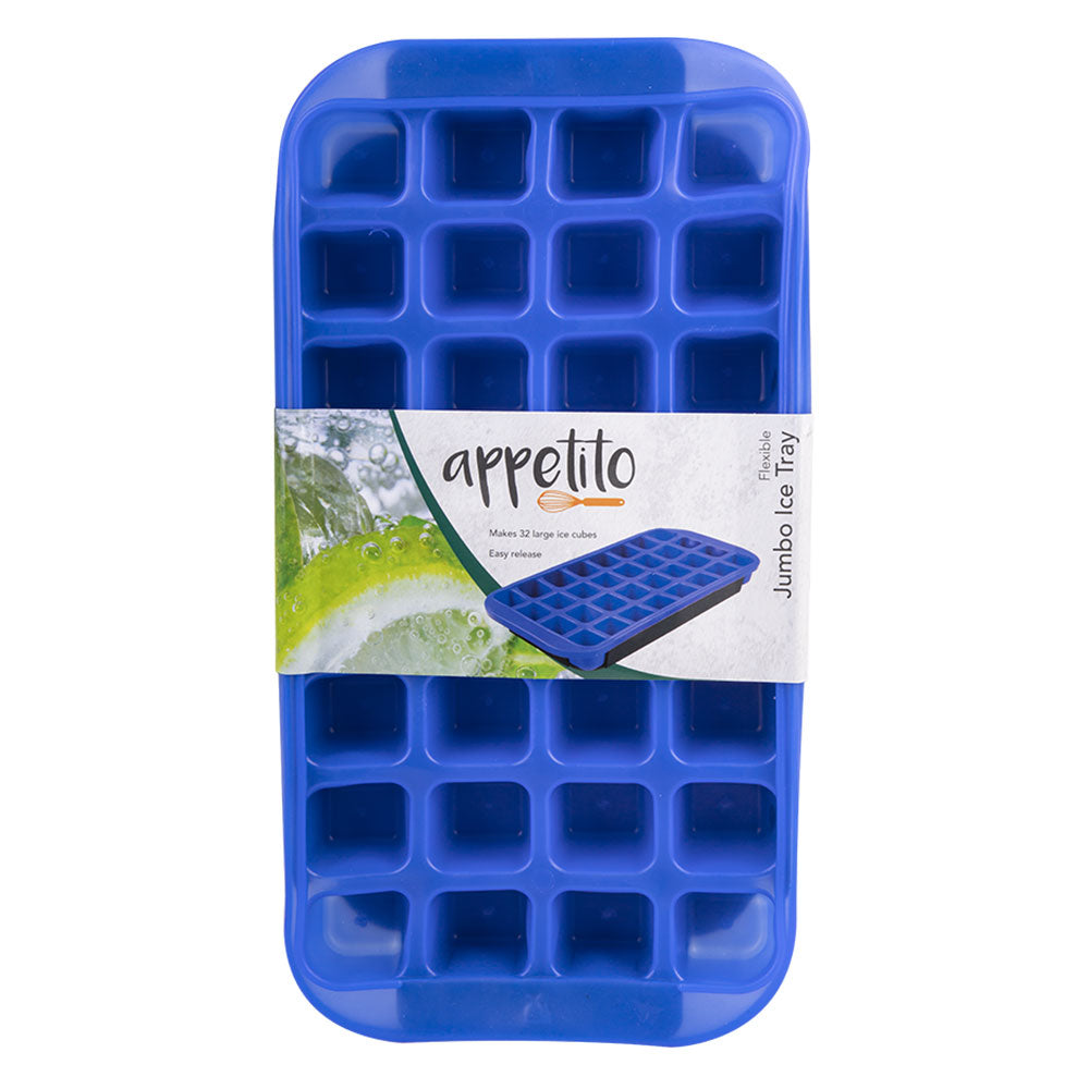 Appetito Flexible Jumbo Ice Cube Tray (Blue)