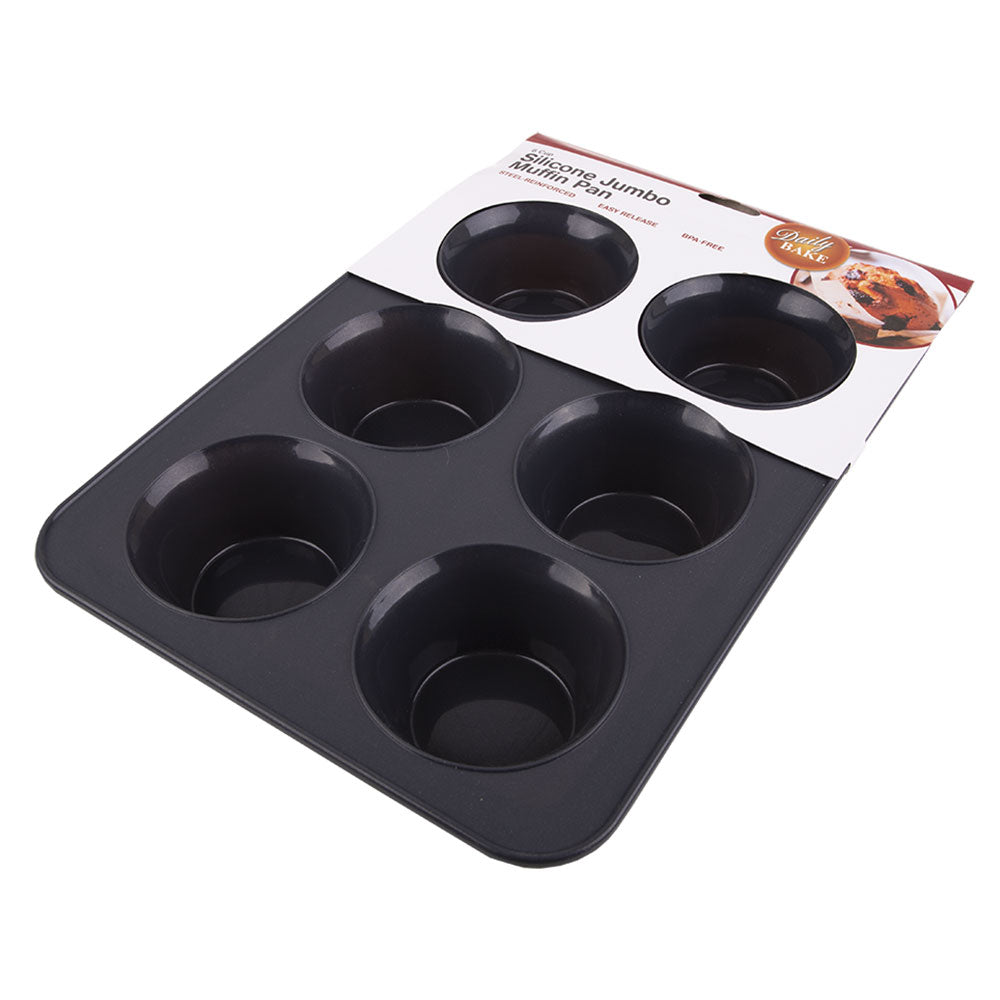 Pan de muffins jumbo en silicone quotidien en silicone 6 tasses