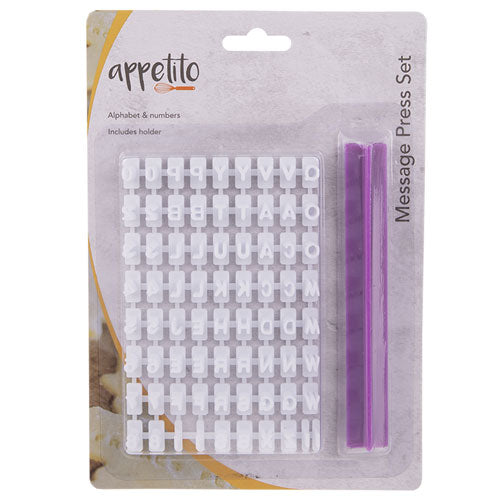 Appetito Alphabet & Numbers Message Press Set (Lilac)