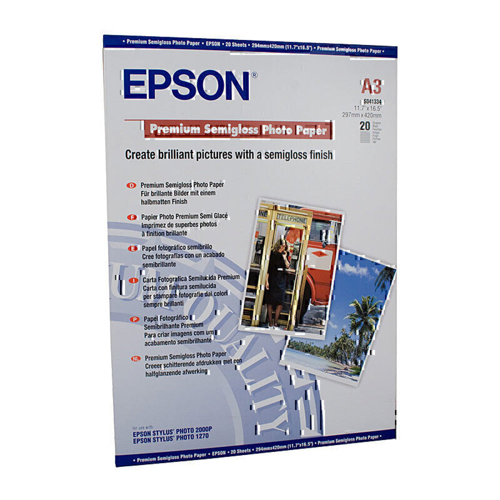 Papel fotográfico semi-Gloss Epson 20pc