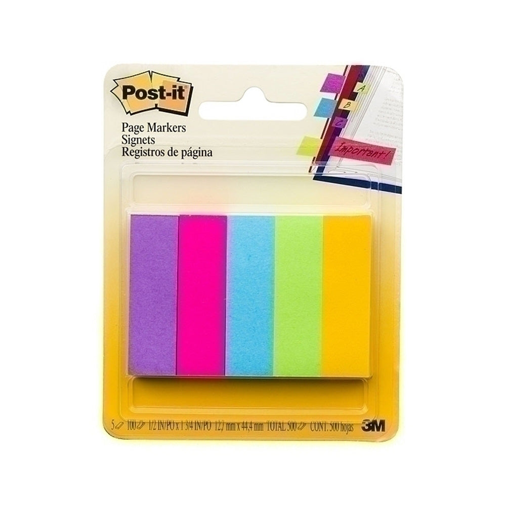 Post-it-sidemarkører (13x45mm)