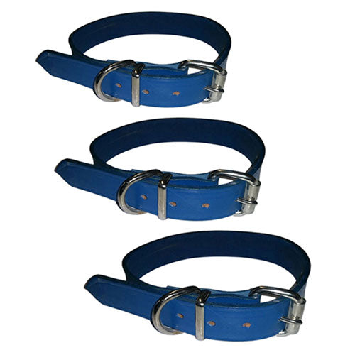 Leather Plain Collar (Blue)