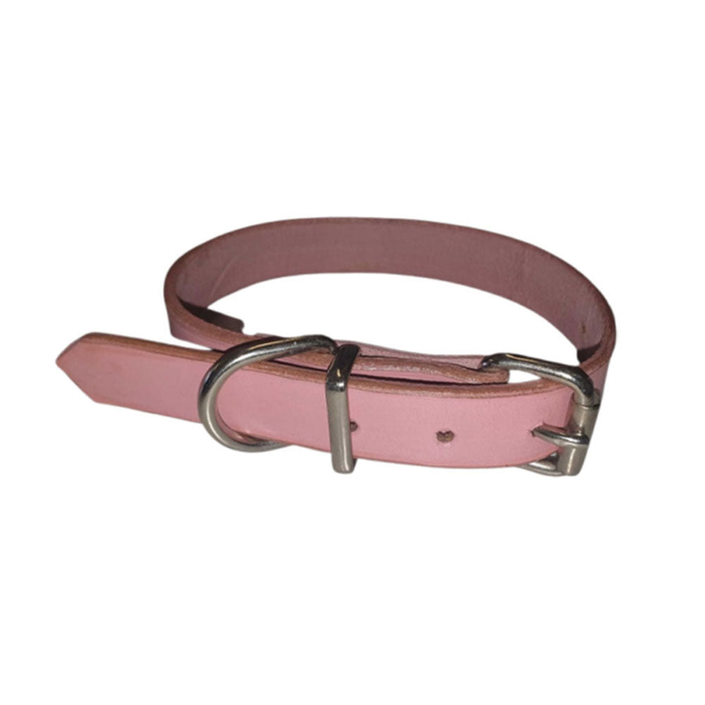 Leer Collar (roze)