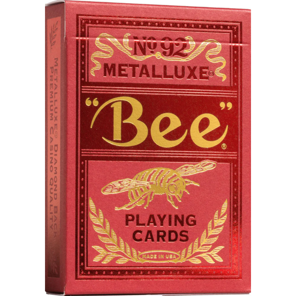 Bee Metalluxe Playing Cards 25cm (Red)