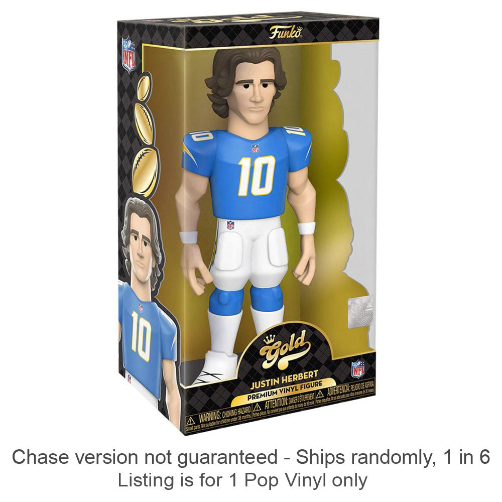 NFL: Justin Herbert Vinyl Gold Chase Ships 1 em 6