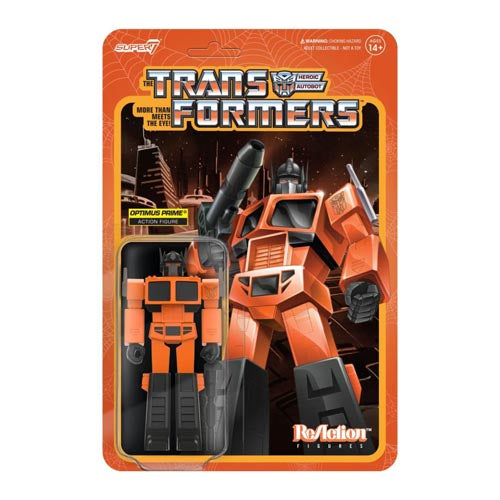 Optimus Prime Orange/Black Reaction 3.75" Figure