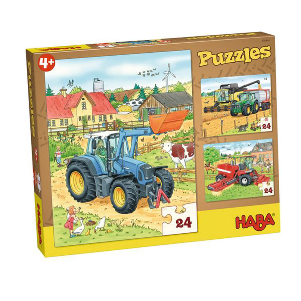 HABA -puzzels met 3 ontwerpen 24 stks