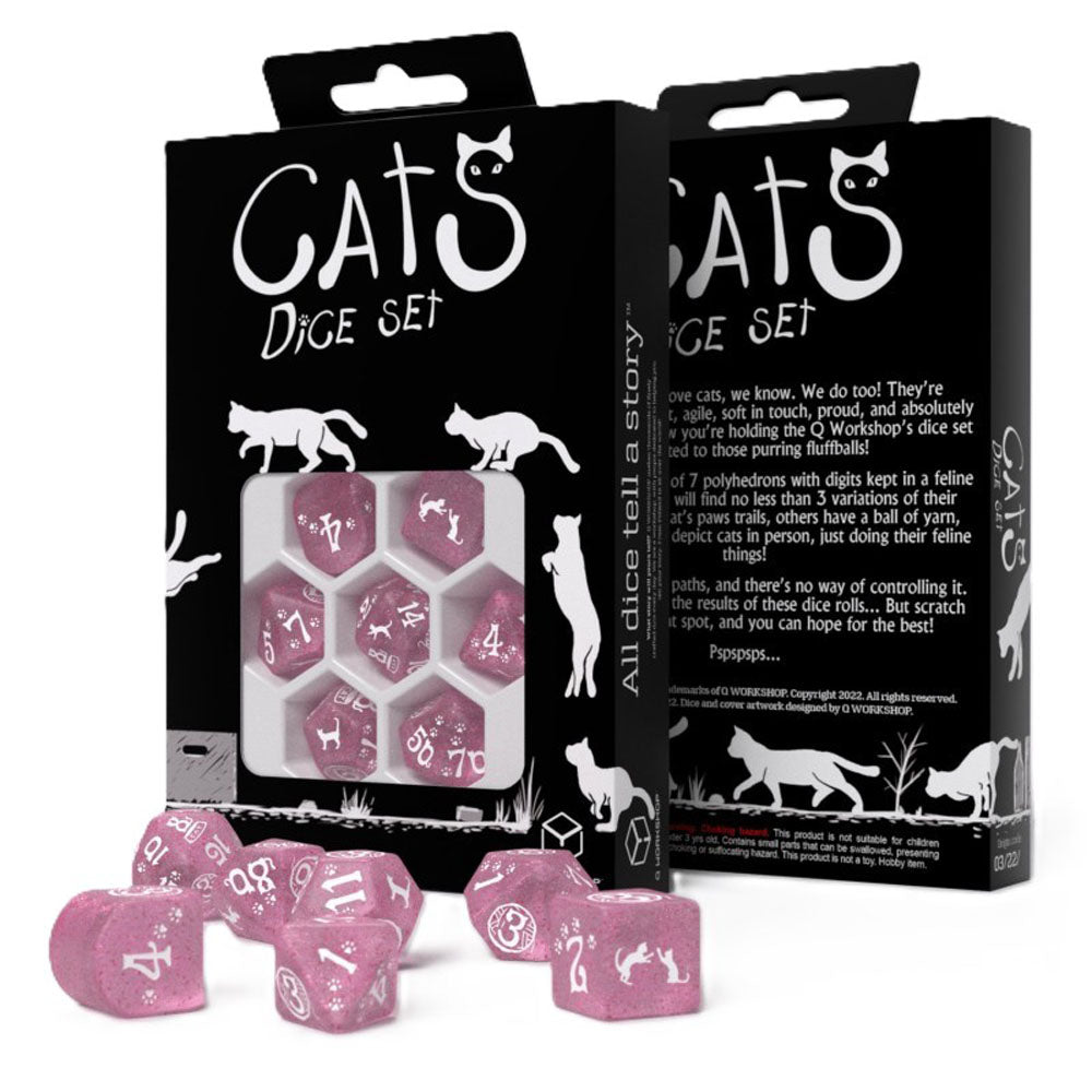 Q Workshop Cats Modern Dice Set 7st