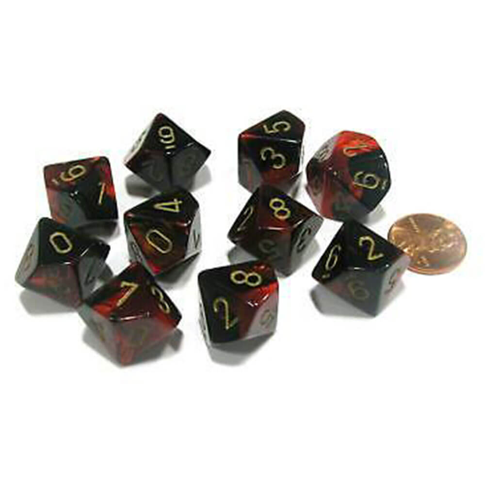 Set di gemelli poliedrici di Chessex D10 D10