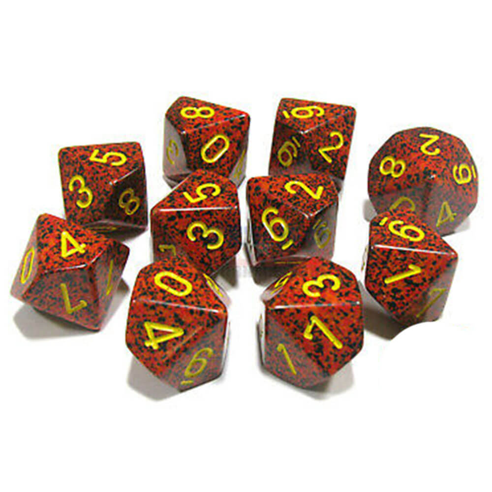 Chessex D10 Polyhedral 10-Die Speckled Set