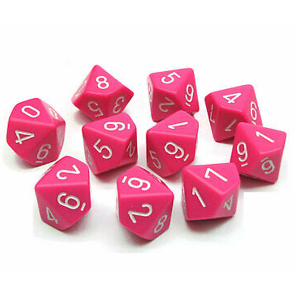 Chessex D10 Polyhedral 10-Die Opaque Set