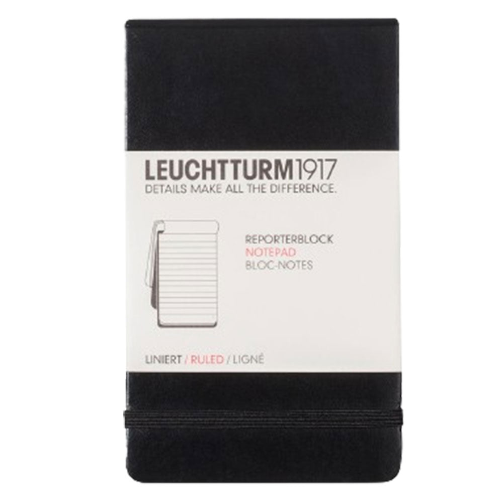 Repórter A6 Pocket Bloco de notas com capa dura (preto)