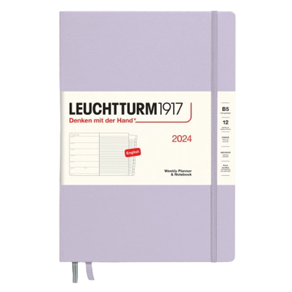 2024 B5 Weekly Planner & Notebook Compo m/ hefte