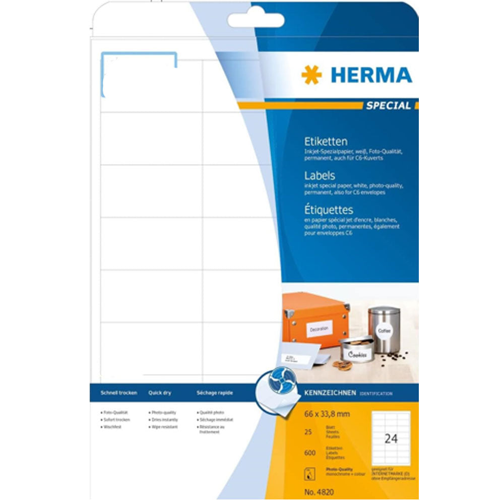 Herma Inkjet Labels A4 25pc