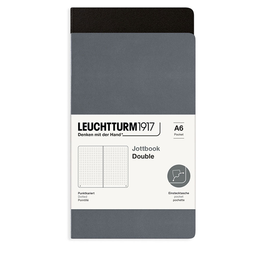 Leuchtturm Twin Pack Jottbook kropkował A6