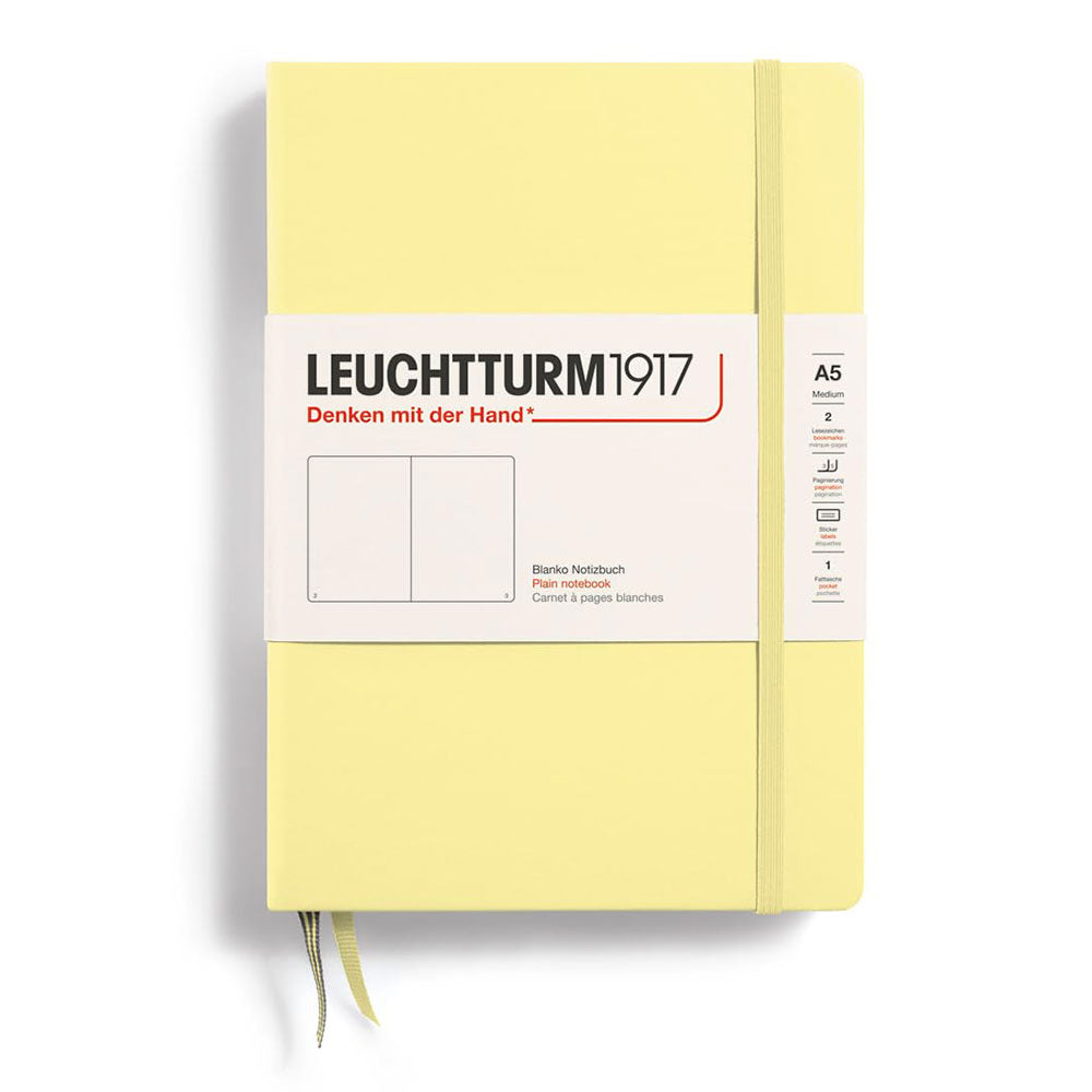 Leuchtturm Hardcover Plain Notebook A5 (żółty)