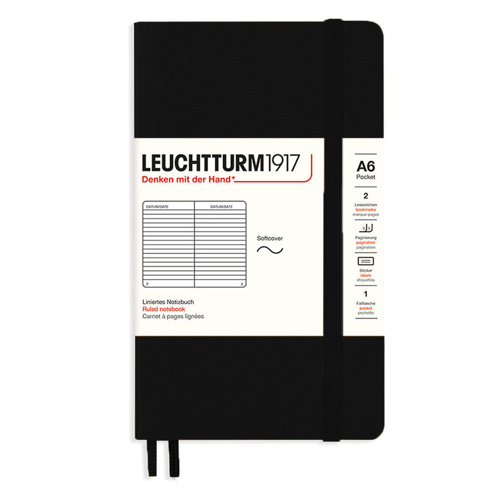 Leuchtturm softcover styrede notesbog A6