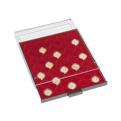 Leuchtturm 20 Round-Spaced Coin Drawer (Smoke/Red)