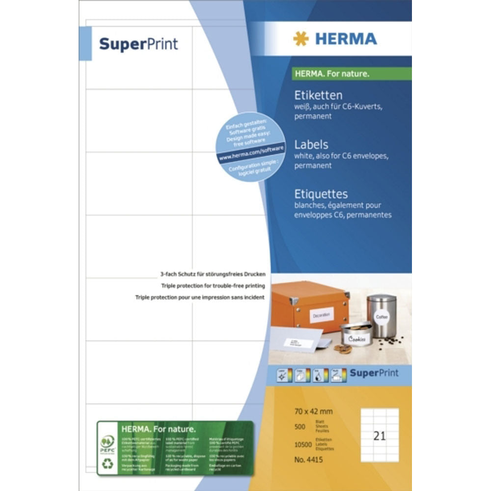 Herma Premium Etyels A4 70 mm 500pc